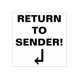 "RETURN TO SENDER!" Rubber Stamp | Zazzle