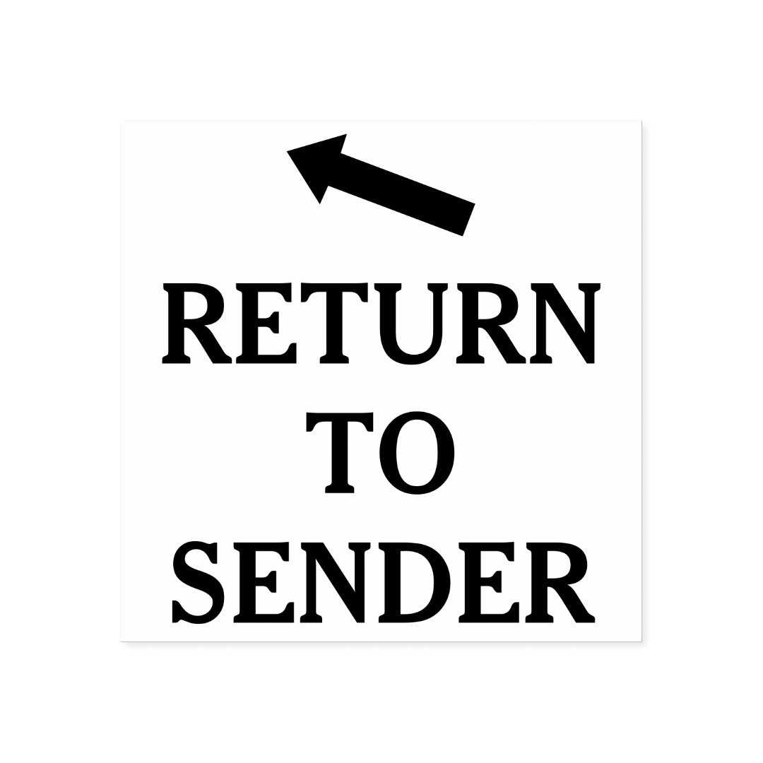 Return To Sender Rubber Stamp Zazzle