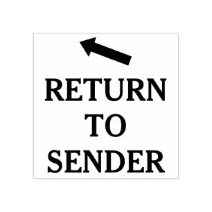 "RETURN TO SENDER" Rubber Stamp