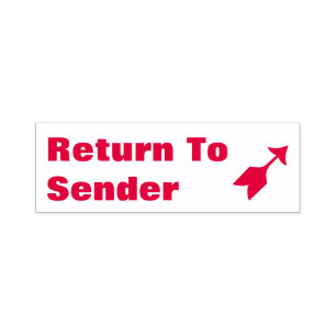 "Return To Sender" Rubber Stamp