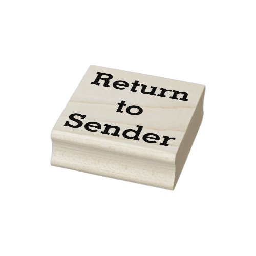 Return to Sender Rubber Stamp
