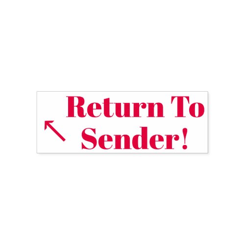 Return To Sender Rubber Stamp
