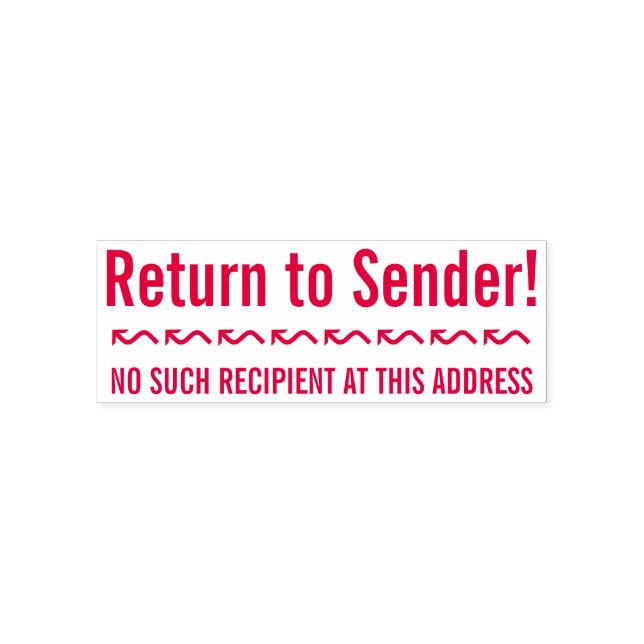 "Return to Sender!" Rubber Stamp (Design)