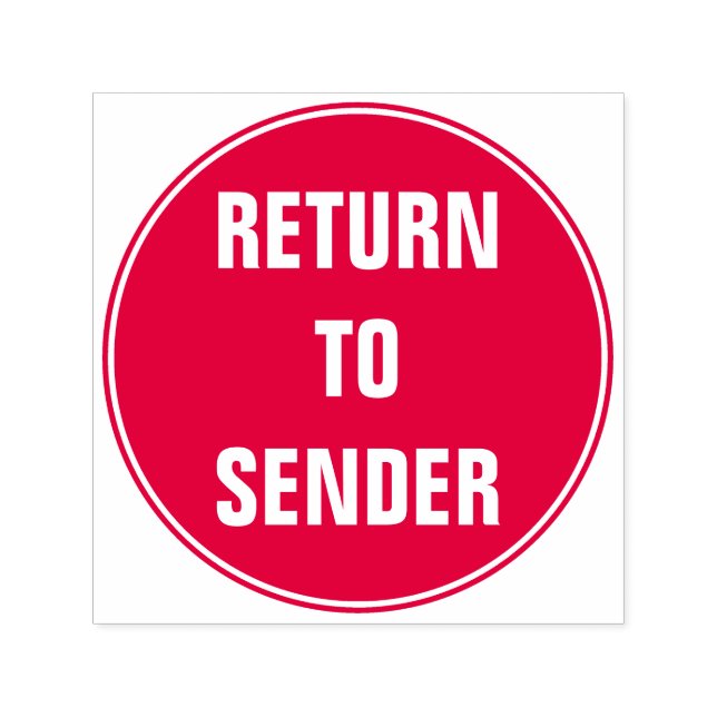 "RETURN TO SENDER" Self-Inking Rubber Stamp (Design)