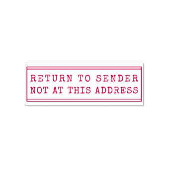 Return to Sender Simple Office Custom Self-inking Stamp | Zazzle