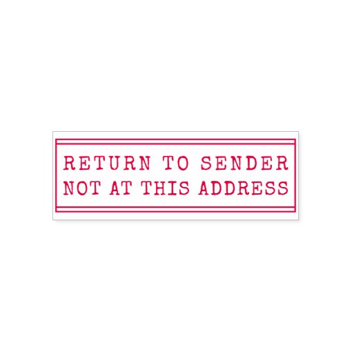 Return to Sender Simple Office Custom Self-inking Stamp | Zazzle