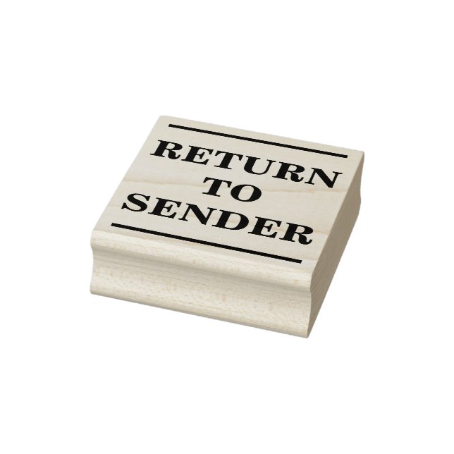"RETURN TO SENDER" + Solid Lines Rubber Stamp (Stamp)
