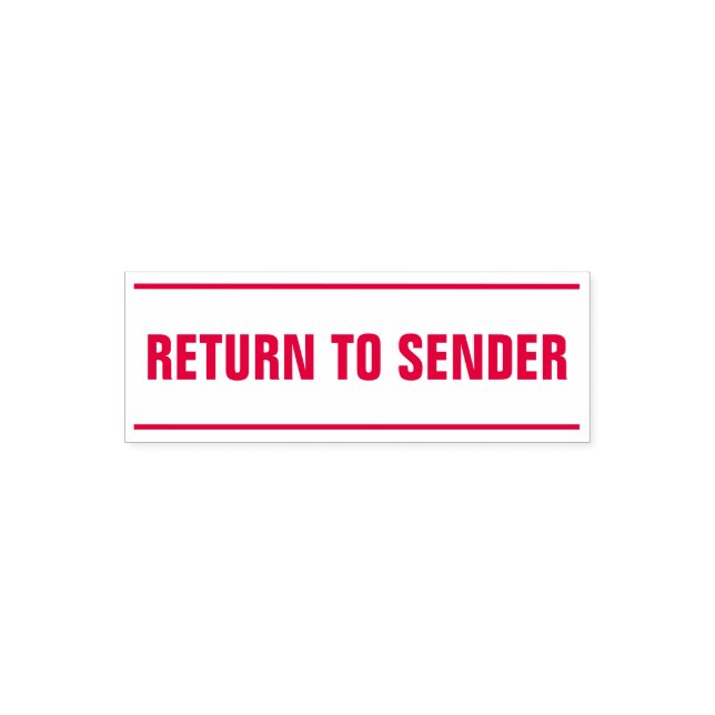 "RETURN TO SENDER" + Solid Lines Self-inking Stamp (Design)
