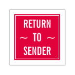 [ Thumbnail: "Return to Sender" Square Rubber Stamp ]