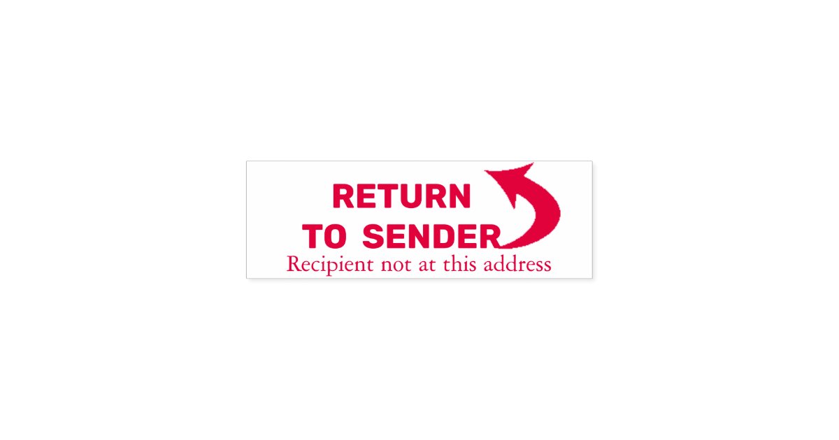 Return to Sender stamp | Zazzle