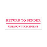[ Thumbnail: "Return to Sender" + "Unknown Recipient" + Line Self-Inking Stamp ]