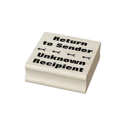Return to Sender Unknown Recipient Rubber Stamp