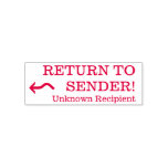 [ Thumbnail: "Return to Sender", "Unknown Recipient" Self-Inking Stamp ]