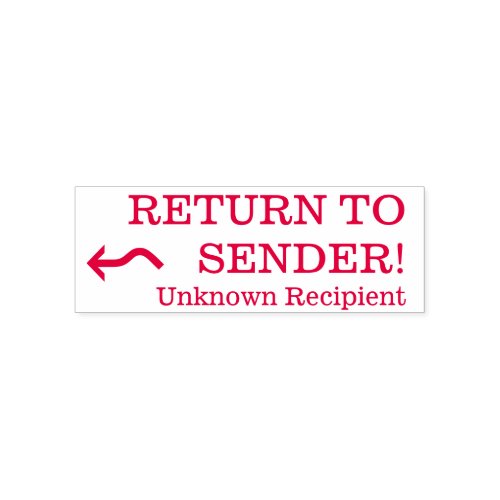 RETURN TO SENDER Unknown Recipient Self_inking Stamp