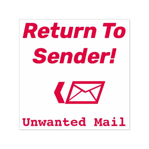 Return To Sender Unwanted Mail  Arrow Self_inking Stamp