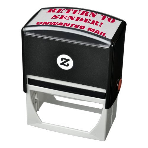 RETURN TO SENDER UNWANTED MAIL Rubber Stamp