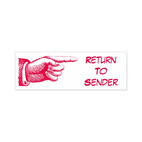 Return to Sender Vintage Pointing Finger Self_inking Stamp