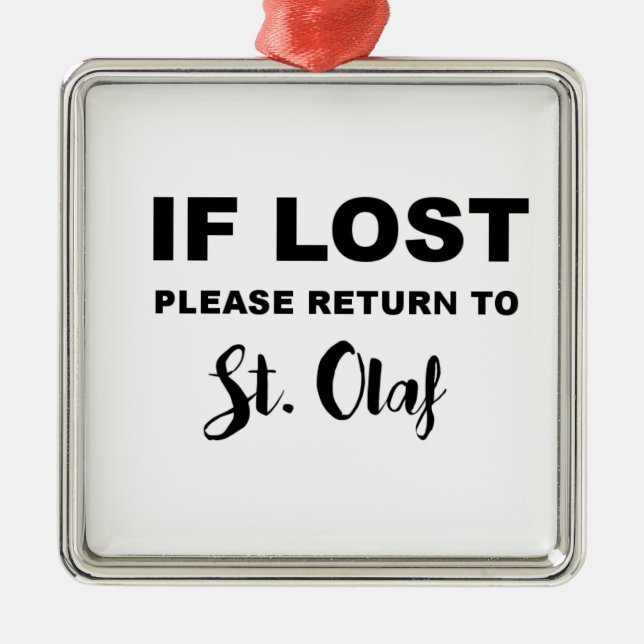 Return to St. Olaf Metal Ornament (Front)