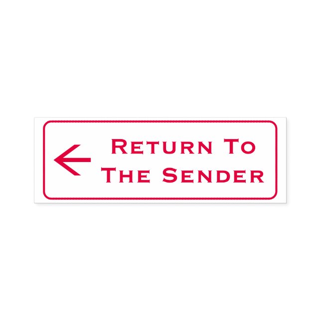 "Return To The Sender" & Arrow Rubber Stamp (Design)