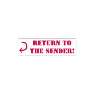 "Return to the Sender!" + Curved Arrow Self-inking Stamp