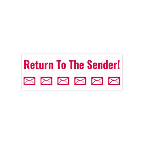 Return To The Sender  Envelope Rubber Stamp