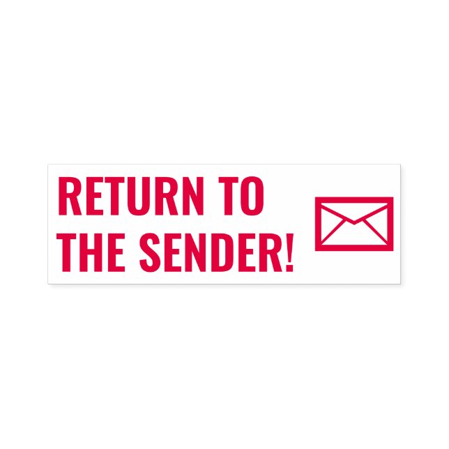 "RETURN TO THE SENDER!" + Envelope Rubber Stamp (Design)