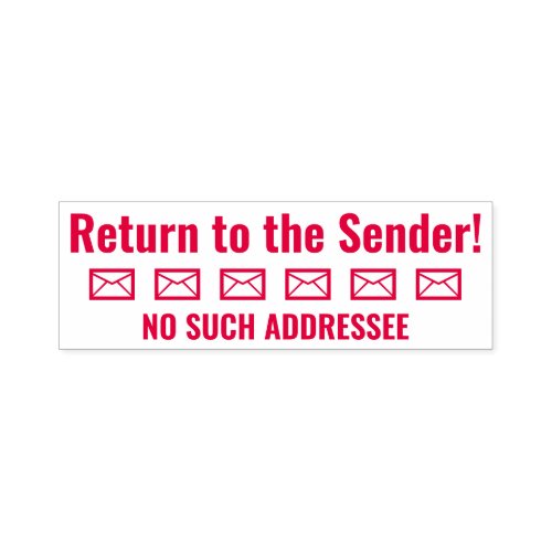 Return to the Sender NO SUCH ADDRESSEE Self_inking Stamp