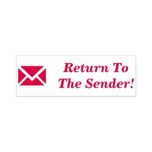 Return To The Sender Rubber Stamp