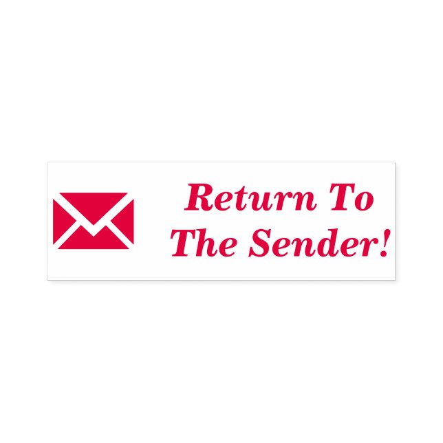 "Return To The Sender!" Rubber Stamp (Design)