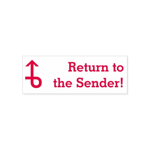Return to the Sender Rubber Stamp