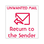 [ Thumbnail: "Return to The Sender" "Unwanted Mail" Self-Inking Stamp ]