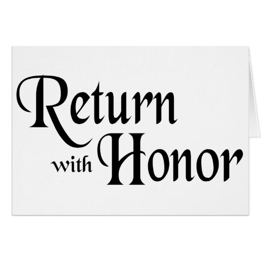 Return With Honor Cards (Front Horizontal)