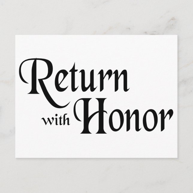 Return With Honor Postcard (Front)