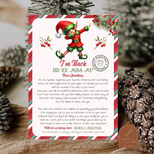 Returning Elf Arrival Letter Invitation
