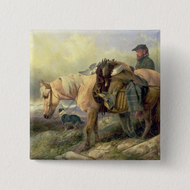 Returning from the Hill, 1868 Pinback Button (Front)