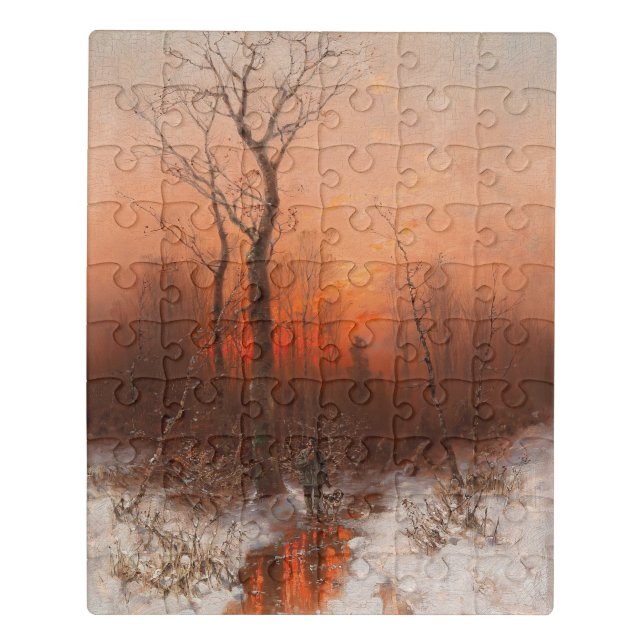 Returning Home at Sunset – Désiré Thomassin Jigsaw Puzzle (Puzzle Vertical)