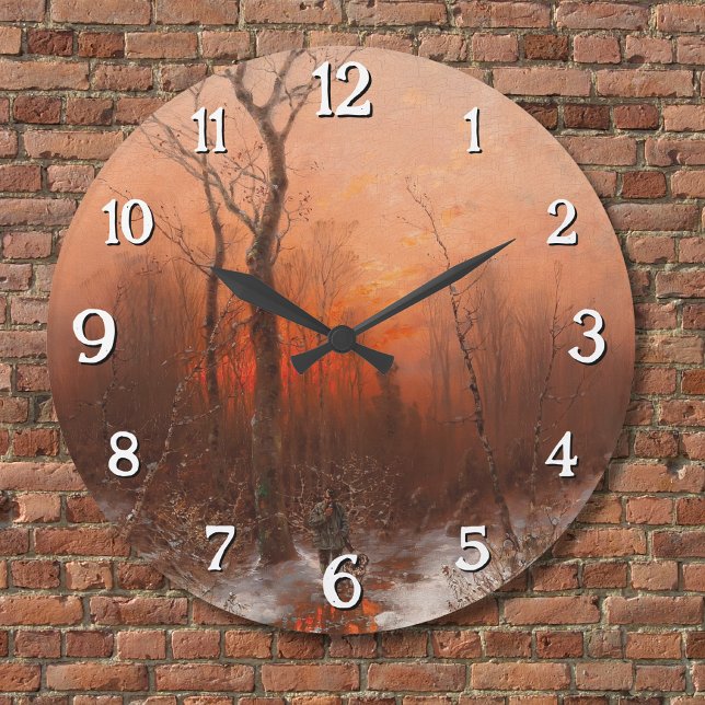 Returning Home at Sunset – Désiré Thomassin Large Clock (Creator Uploaded)