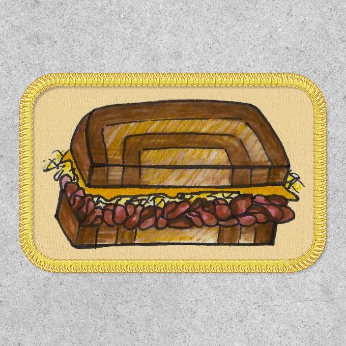 Reuben Sandwich Corned Beef Rye Nyc Deli Food Patch Zazzle Com