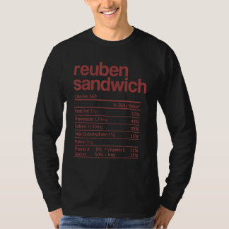 Reuben Sandwich Nutrition Fact Thanksgiving Christ T-Shirt