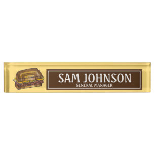 Reuben Sandwich NYC Jewish Deli Corned Beef Desk Name Plate