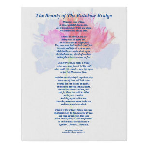 Reunion At The Rainbow Bridge Poem Faux Poster FL Faux Canvas Print
