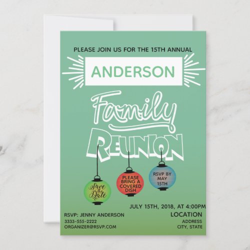 Reunion card design