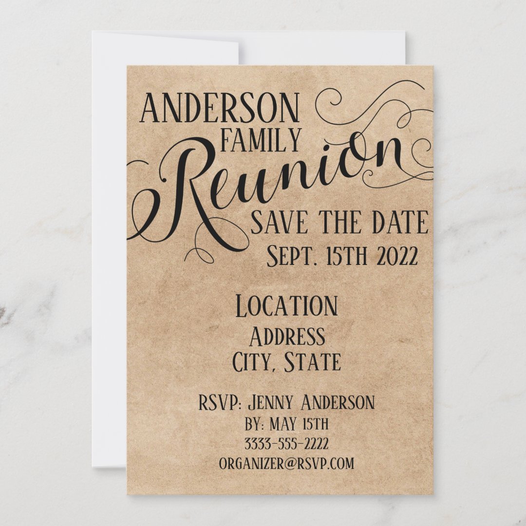 Reunion card design Zazzle