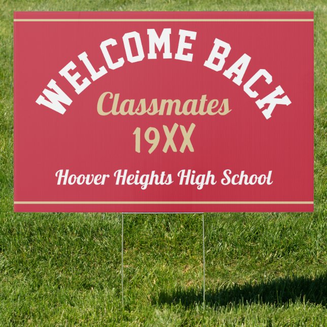 Reunion! Custom class reunion yard sign (Insitu)