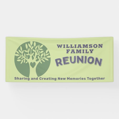 Reunion Family Tree Sharing Memories Banner
