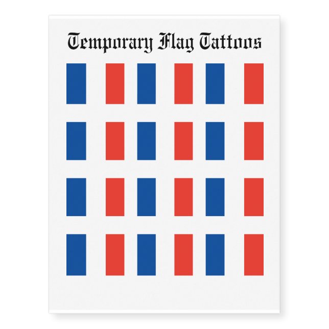 Reunion Flag Temporary Tattoos (Front)