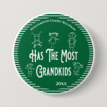 Reunion Grandparents Award Most Grand Kids Button