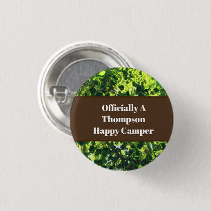 Reunion Happy Camper Keepsake Family Camping Trip Button