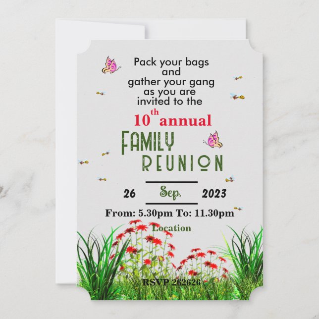 Reunion  invitation (Front)