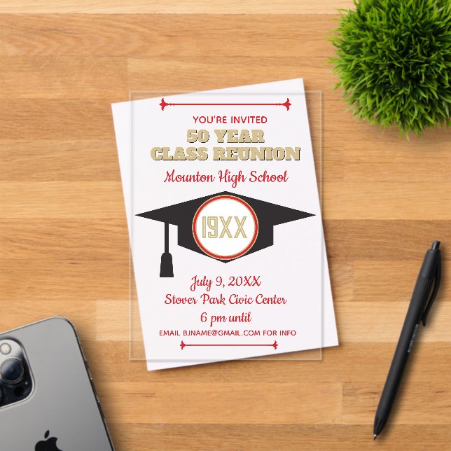 Reunion Invite! Acrylic Class Reunion invitation (Insitu (Invitation Card))